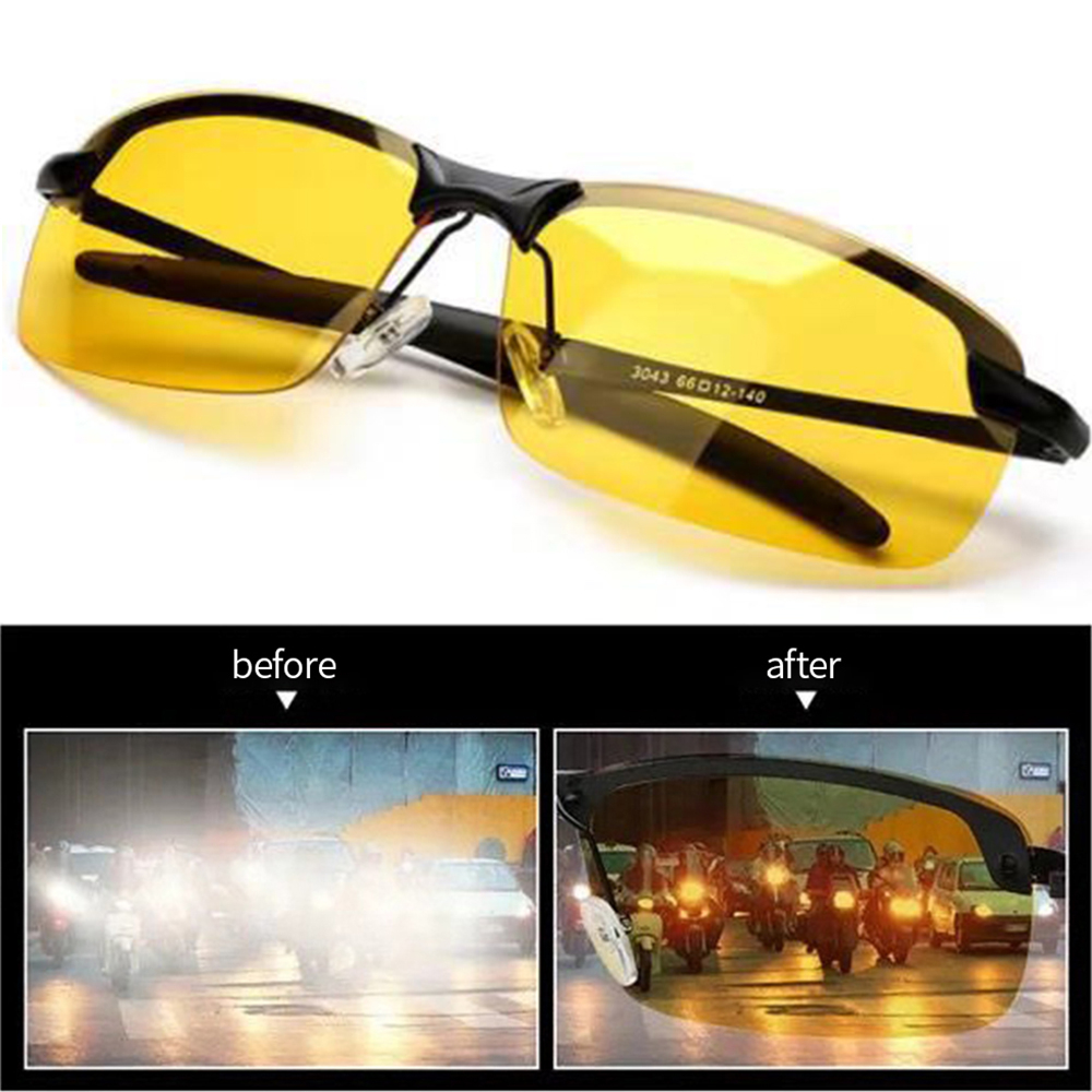 1PC 패션 새로운 Anti-Glare 합금 편광 된 나이트 비전 안경 투명 코 클립 Uni운전 안경 액세서리